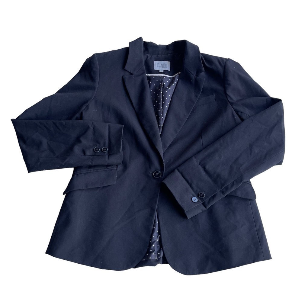 Dalia Black Notched Lapel Blazer US L